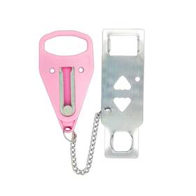 Nicoc 027685721730 Portable Door Lock Extra For Additional Privacy And Safety In Pink