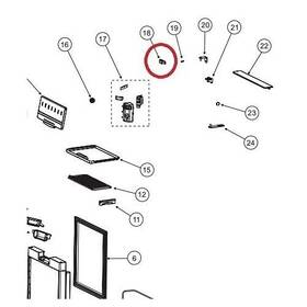 635833 Norcold Inc Strike Door Black