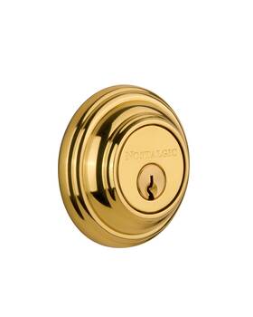 Nostalgic 640697023526 Warehouse 702352 Classic Rosette Double Cylinder Deadbolt In Unlacquered Brass