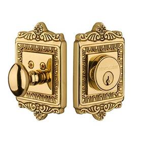 715118 Nostalgic Warehouse Egg And Dart Deadbolt With Knob Single Cylinder