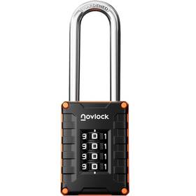 Nlcl001l Novlock 2.76 In Long Shackle Combination Lock 4-digit Padlock For 1 Black/orange