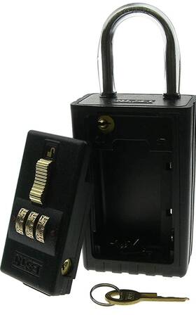 3-alpha Nu-set Nuset Combination Lockbox Keyed Shackle A To Z Dials New