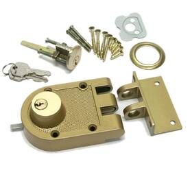 Nu-set 715590212534 Lock Jimmy Proof Style Deadbolt Inter Locking Double Cylinder Deadbo