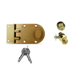 Nu-set 715590272910 Lock Jimmy Proof Style Inter Locking Double Cylinder Deadbolt And Econ