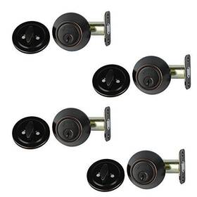 Nu-set 715590410626 Lock Single Cylinder Deadbolt Keyed Alike 4 Pack