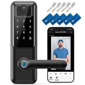Nyboer 793101547450 Wifi Video Smart Door Lock With Camera And Doorbell Keyless Entry Fingerprint