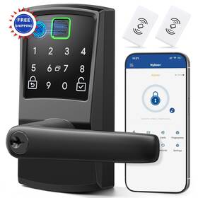 H01b Nyboer Keypad Smart Door Lock With Handle Fingerprint Keyless Entry Digital For Front
