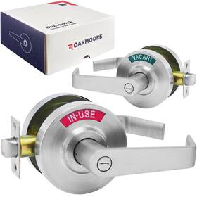 Oakmoore 645637953345 Commercial Grade Bathroom Door Lock Handle With Occupancy Indicator - See Occ