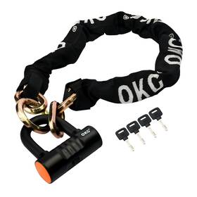 Okg-u16-12120h Okg Heavy Duty Chain Lock - 4 Keys 11lbs 3.9 Ft X 1/2 In 12mm Thick Noose