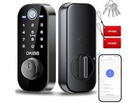 Okibb 717121893182 Smart Keyless Entry Door Lock Black