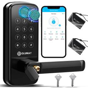Olumat 659675626864 Smart Lock With Handle Wi-fi Keyless Entry Door - Locks For Front
