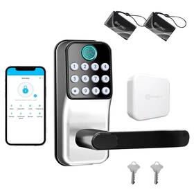 Olumat 659675805634 Smart Door Lock With Handle Keyless Entry Gateway - Wifi Keyp