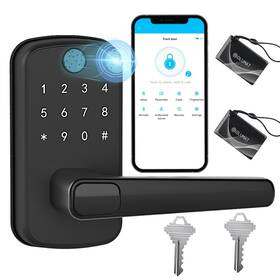 Olumat 659675958583 Smart Door Lock With Handle Keyless Entry Keypad Fingerprint
