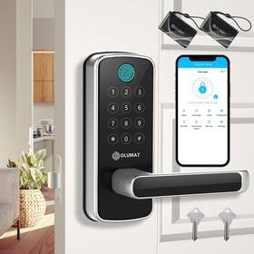 Olumat 769129866057 Smart Lock With Handle Wi-fi Keyless Entry Door - Locks Fo