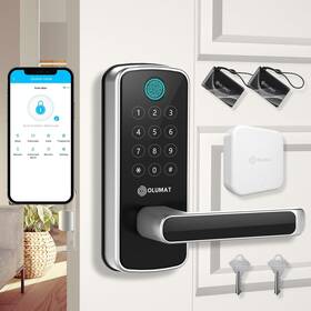 Olumat 769129866064 Smart Door Lock With Wifi Gateway Keyless Entry Handle - Smar