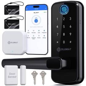 Olumat 769129866231 Smart Door Lock With Handle Keyless Entry Wifi Gatewayfingerprin