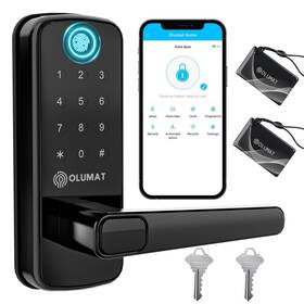 Olumat 769129866644 Smart Door Lock Keyless Entry Fingerprint With Ke