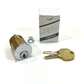 Omnia 801/05.26 1-3/4 Inch 1.75 Mortise Lock Cylinder In Us26 Polished Chrome