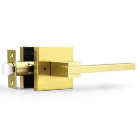 Dl30403gdbk5p Orger 5 Pack Gold Privacy Door Handles Square Keyless