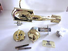 P513-649 Schlage Used Clean Solid Brass Entry Door Deadbolt Lockset Model