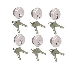 Pacific Doorware 810043230353 Commercial Storefront Door Lock Mortise Cylinders Fits 6 Pack Matching Keys