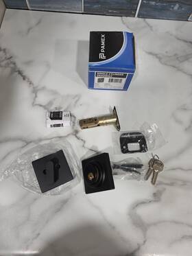 Fds91 Pamex Single Cylinder Deadbolt Black Finish
