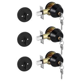 Pta230720tt000615 Patikil Single Cylinder Deadbolts 3 Pack Exterior Door Locks With Different K