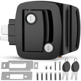 Ap9142-1 Paulinn Black Rv Door Lock Replacement Upgraded 100% Metal Handle Latch