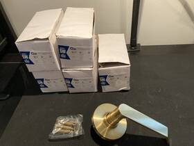 Sw-211 Pdq 5 Brass Commercial Single Dummy Trim Entry Lever Door Handle Grade 2