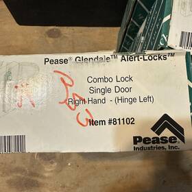 Pease 715696811020 Glendale Combo Lock Alert-lock Right-hand Single Door Brass Finish