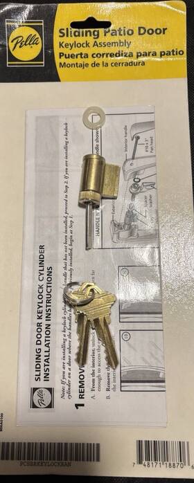 09hd00p0 Pella Sliding Patio Door Key Lock Brass New Including Bushing Factory Sealed Oem