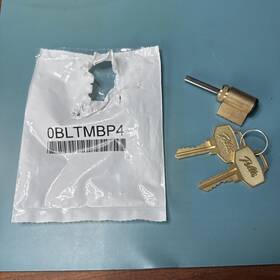 0bltmbp4 Pella Lifestyle Sliding Patio Door Key Lock Cylinder With 2 Keys - Black Face