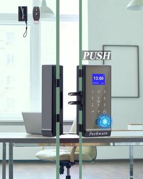Lg2315 Perfiware Smart Glass Door Lock Biometric Fingerprint Keyboard And Remote