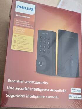 4200 Philips 242x Smart Lock Door Finger Print Wifi App Matte Black Sealed Box New