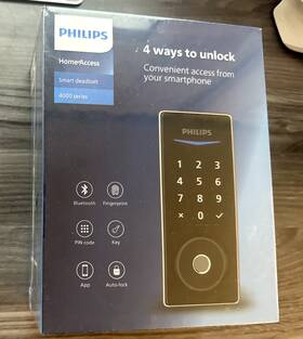 Philips 850048306554 Wifi Smart Door Lock Keyless Entry App Control Fingerprint Keypad