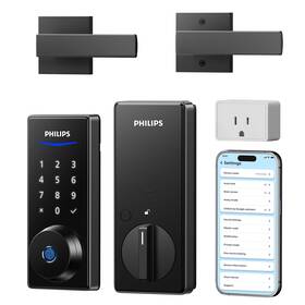 Philips 850071183245 Wifi Smart Lock With Handle Fingerprint Keyless Entry Door Set