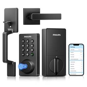 Philips 850071183306 Wifi Smart Door Lock Deadbolt With Handle Set Keyless Entry Loc