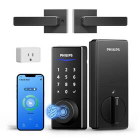 Philips 850071183719 Wifi Smart Lock With Handle Fingerprint Keyless Entry Door