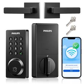 Philips 850071183740 Wifi Smart Door Lock With Handle Builtin App Remote Control Ke