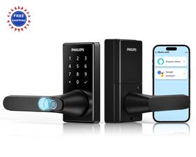Ddl220x-1hw-h Philips Smart Door Lock Keyless Entry Fingerprint Touchscreen Wi-fi Handle Front