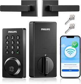 Ddl242x-15hw-l Philips Wifi Smart Door Lock With Handle Built-in App Remote Control Keyl