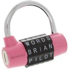 5-dial Pl-001-pk Wordlock Combination Padlock Pink 898444001086