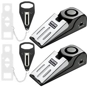 Pocketlock 850077927072 Portable Door Lock Stop Alarm Set Travel Safety Kit For Hotel Roo