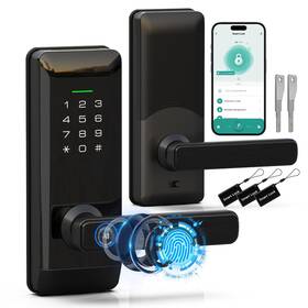 Mh-112 Pothunder Smart Keypad Door Lock With Handle Fingerprint - Keyless Entry Do