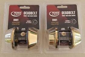 Db01 Premier 2 Lock Deadbolt Front And Back Doors Solid Brass Us3