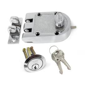 Premier Lock 313050382379 Dead Bolt Us26 Single Cylinder Jimmy Proof Flat Strike Chrome 2 Kw1 Keys