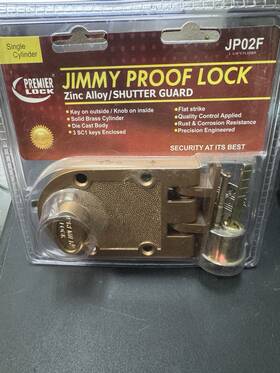 Premier Lock 445038479429 High Security Single Cylinder Jimmy Proof Die Cast Deadbolt -bronze Lacquer