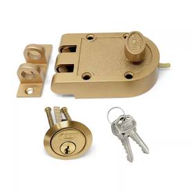 Premier Lock 445040158145 Bronze Lacquer High Security Single Cylinder Jimmy Proof Die Cast Deadbolt