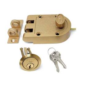 Premier Lock 651412200942 High Security Single Cylinder Jimmy Proof Die Cast Deadbolt With Flat Strike