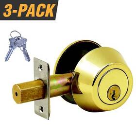 Premier Lock 678096022360 3 Door Single Cylinder Deadbolt With 6 Sc1 Keys 3-pack Keyed Alike